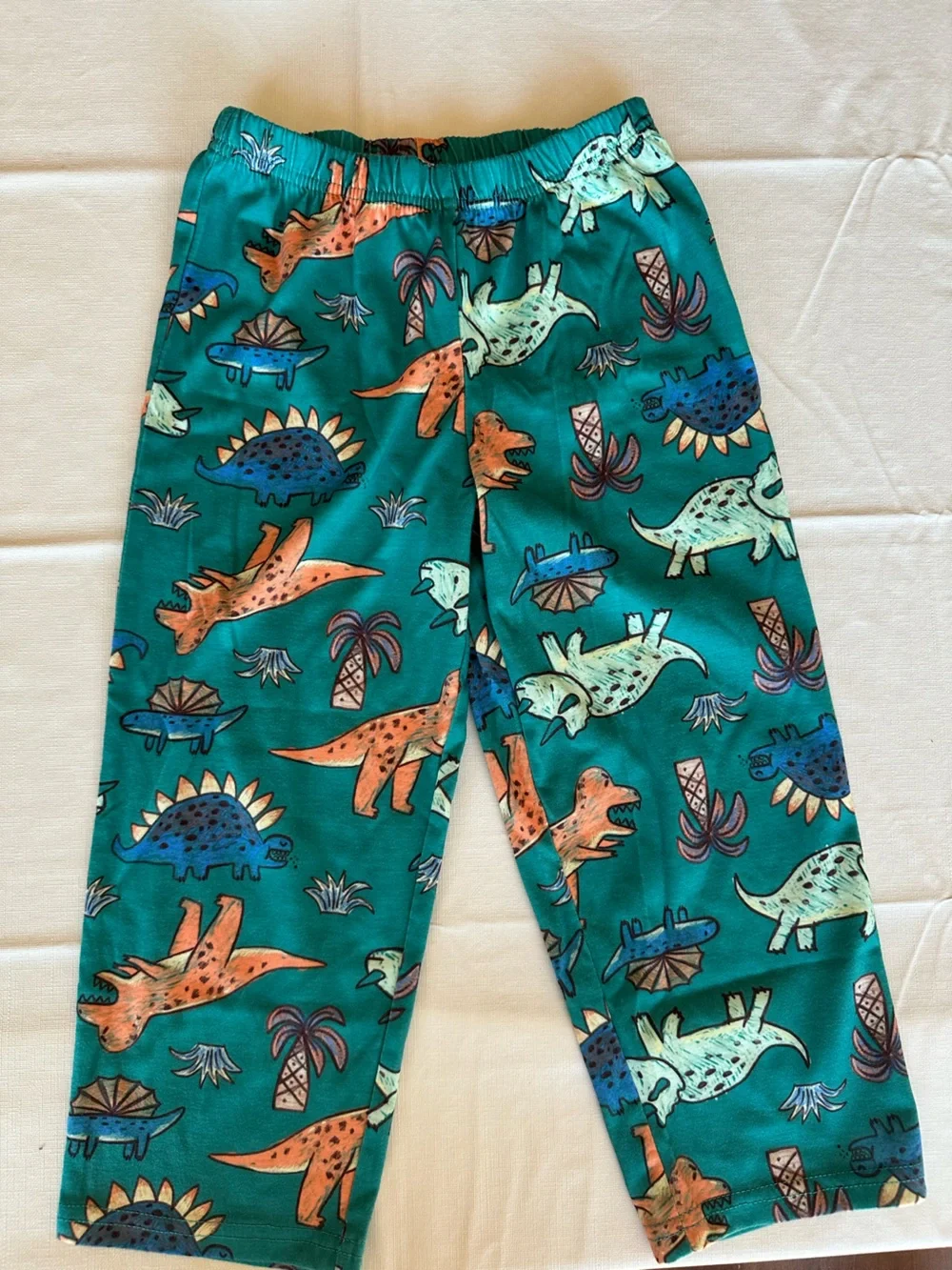 Carter’s White and Teal Dinosaur Pocket Pajama Set